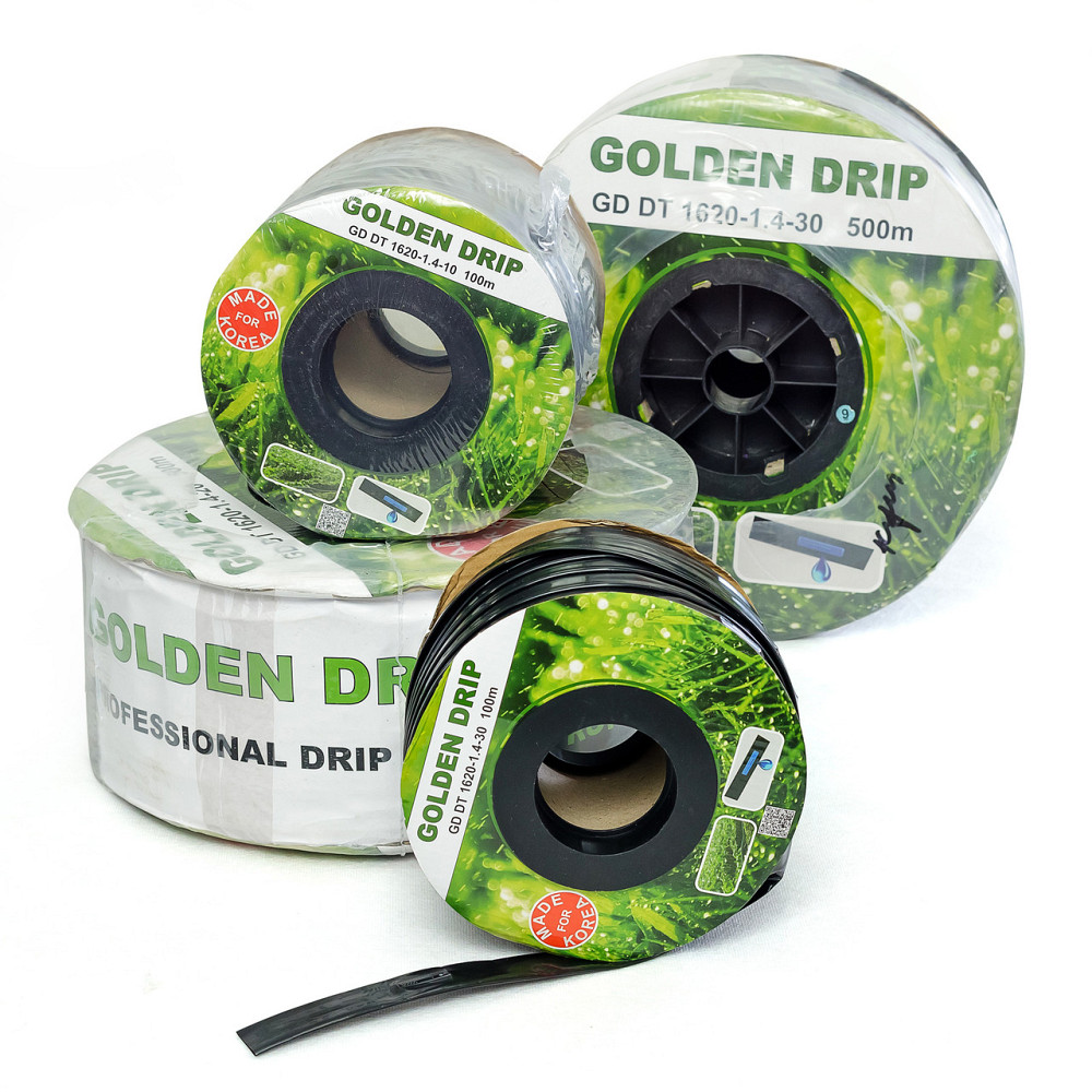 Крапельна стрічка 8 mil крок 10 см бухта 1000 метрів емітерна GOLDEN DRIP Дніпро - фото 2