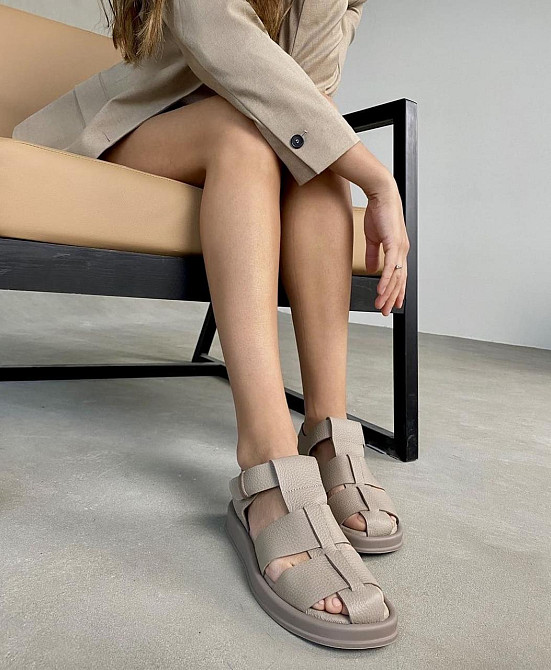 RONE Босоніжки жіночі RONE 132 капучіно (літо, шкіра натуральна) (5125) Коломия - фото 1