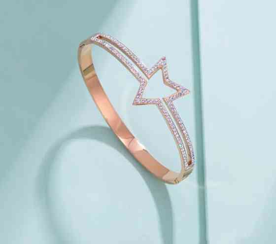 Браслет Xuping Стріла Амура 37810, довжина 19см, ширина 7мм, позолота РО Київ