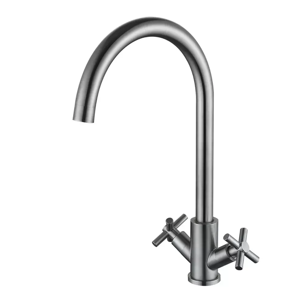 Смеситель для кухни двухвентильный WEZER VAL4A-10 сатин Киев - изображение 1