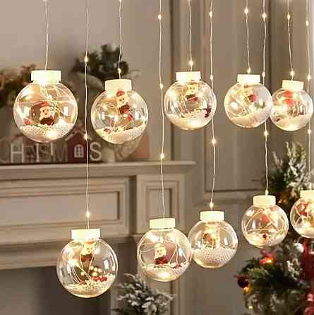 Світлодіодна гірлянда бахрома з кулями Xmas Copper Curtain ball lamp ПОДАРУНОК 3*1,5м Теплий білий Київ