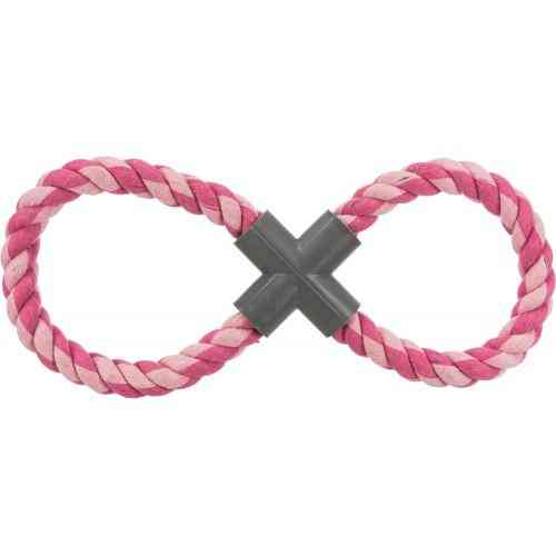 Іграшка Trixie для собак Канат-вісімка плетений з пластиковою хрестовиною текстиль 35 см Київ