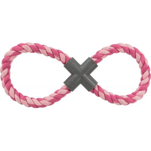 Іграшка Trixie для собак Канат-вісімка плетений з пластиковою хрестовиною текстиль 35 см Київ - фото 1