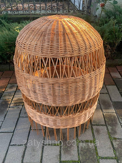 Плетені люстри з лози в кафе Київ - фото 5