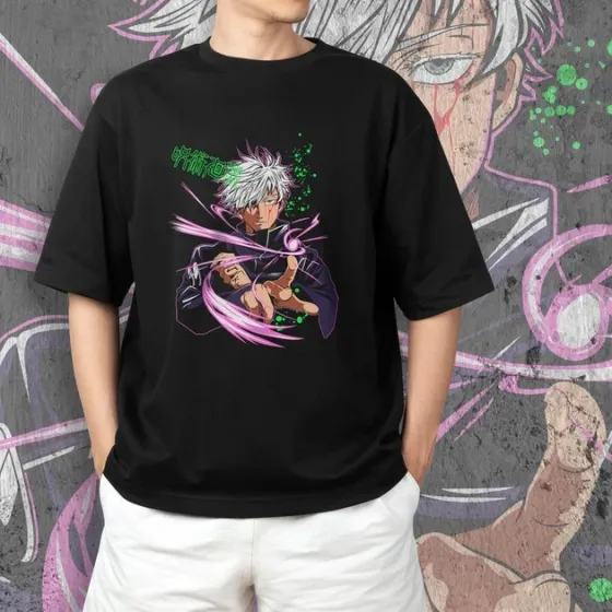 Футболка чоловіча з  принтом Магическая Битва Сатору Годжо 4 Розмір 48 Дніпро