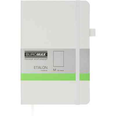 Книга записная Buromax Etalon 125x195 мм 96 листов без линовки обложка из искусственной кожи Белая (BM.291060-12) Винница