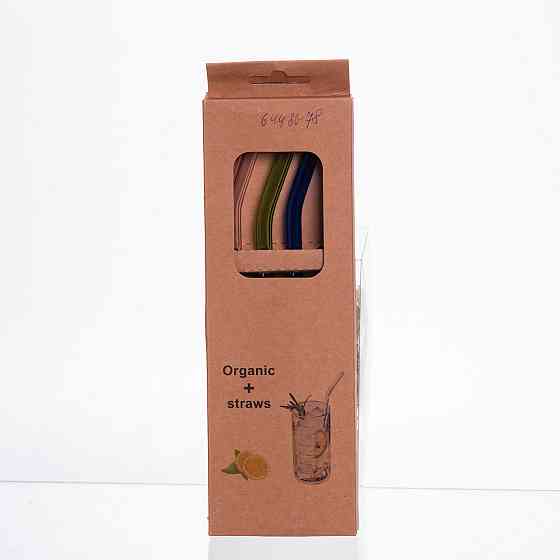 Многоразові скляні трубочки з щеточкою (3+1) Київ