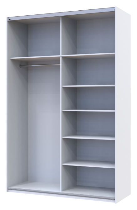 Шкаф-купе двухдверный Doros G-Caiser 160х60х240 см Белый/Дуб евок/1 Зеркало (DRS-011021) Львов - изображение 3