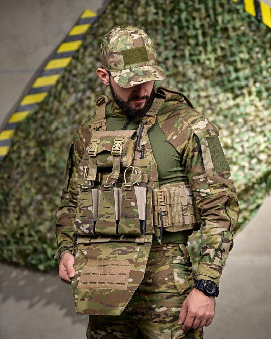 Плитоноска 4 швидкі скидання з напашником мультикам frezzi РП7349 Одеса - фото 2