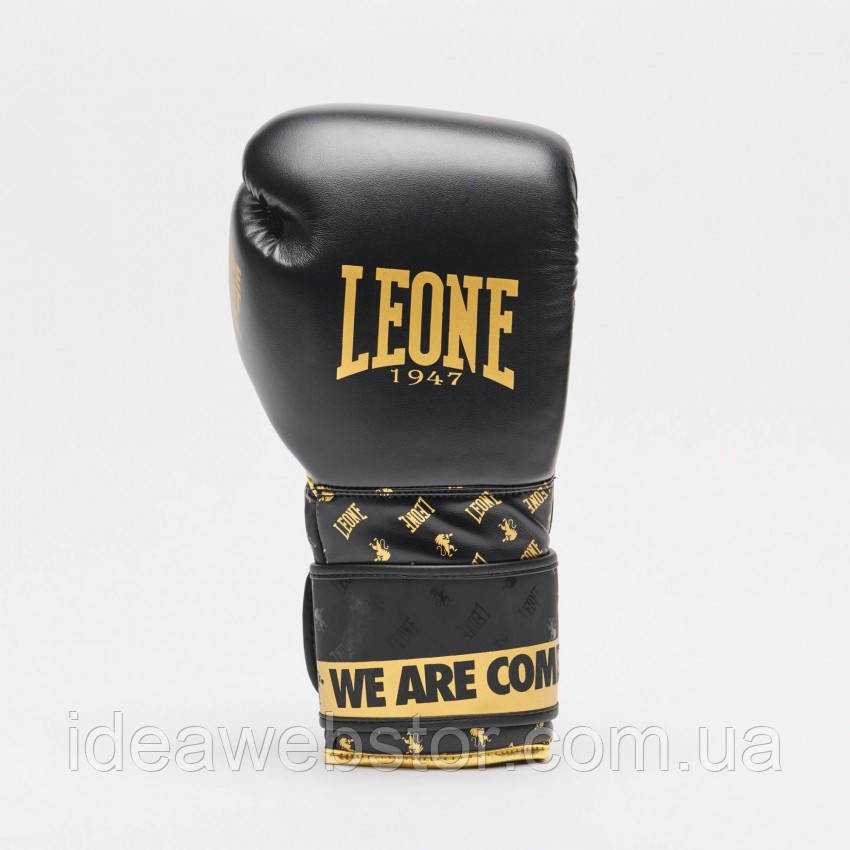 Боксерские перчатки Leone DNA Black 14 унций профессиональные перчатки из натуральной кожи для бокса Киев - изображение 6