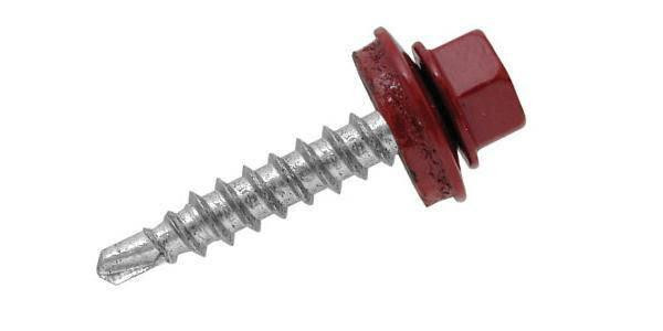 Покрівельний саморіз 4,8*35 RAL 3005 із свердлом по дереву (пач. 50 шт.) вишневий Харків - фото 1