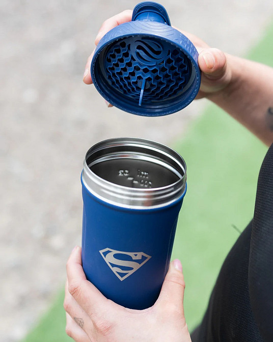 Шейкер спортивный для води и спортивного питания SmartShake Reforce 900ml DC Superman Киев - изображение 8
