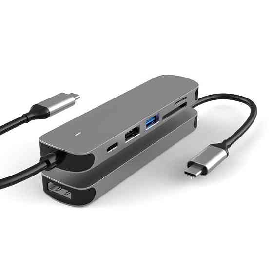 USB Type-C к HDMI-4K концентратор-разветвитель Док-станция для ноутбука с адаптером PD SF RJ45 Thunderbolt 3 для Macbook Air M Киев
