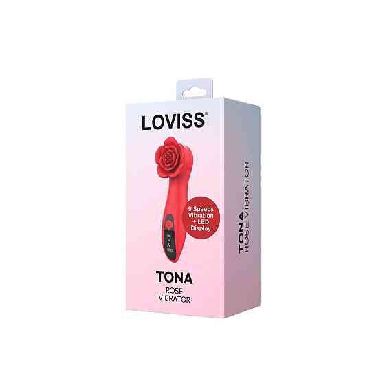 Розкішний вібратор для клітора Loviss Tona Rose Vibrator, у вигляді троянди, 9 режимів Sex Aura Київ