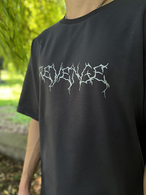 Літній костюм oversize unisex ГРАФІТОВИЙ (шорти + футболка) Чернівці - фото 2