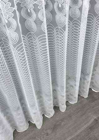 Тюль жаккард, цвет белый 1608т Киев