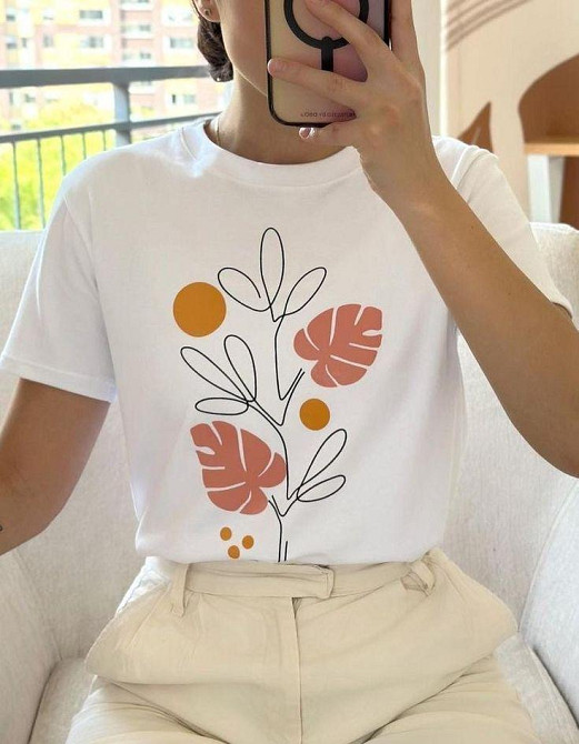 Футболка жіноча з принтом  44 Біла 2634325146 Дніпро - фото 1