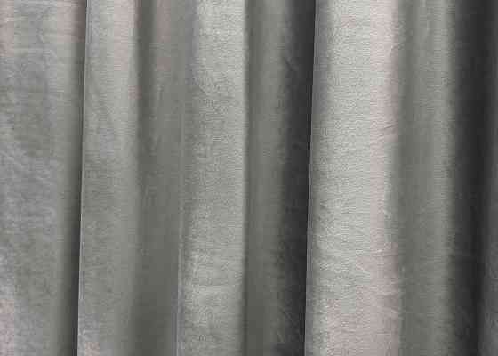 Шторная ткань бархат высота 3м цвет светло-серый 1765ш Киев