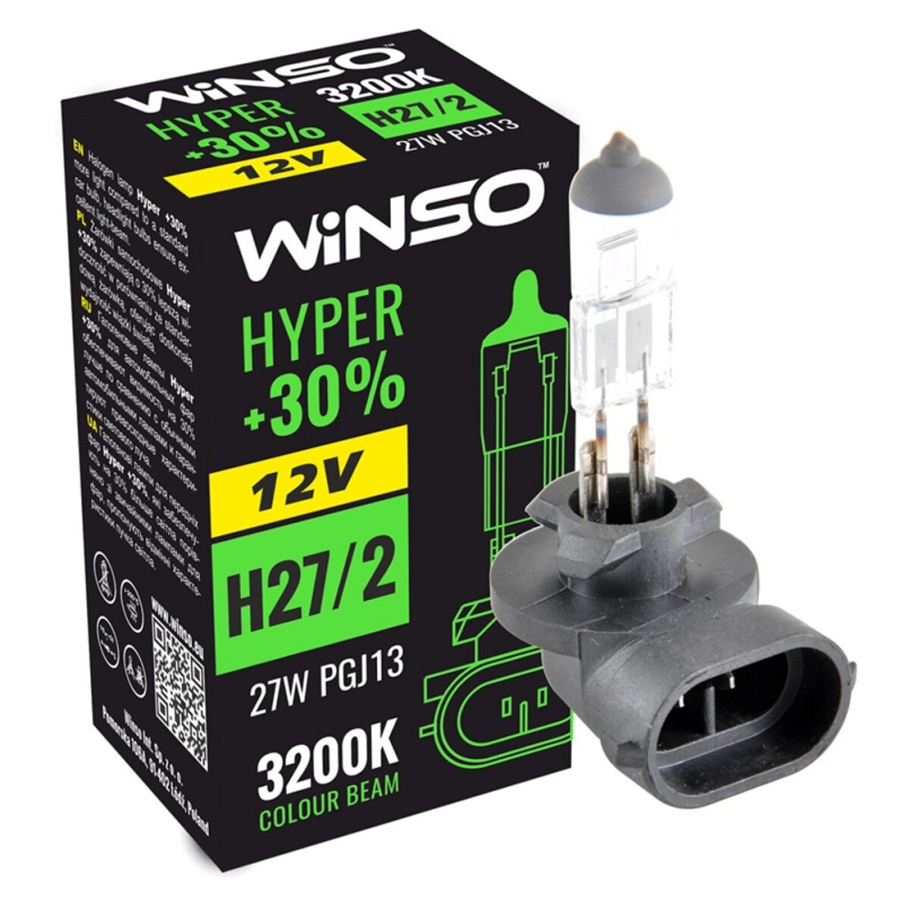 Галогеновая лампа Winso H27/2 12V 27W PGJ13 HYPER +30% Київ - фото 1
