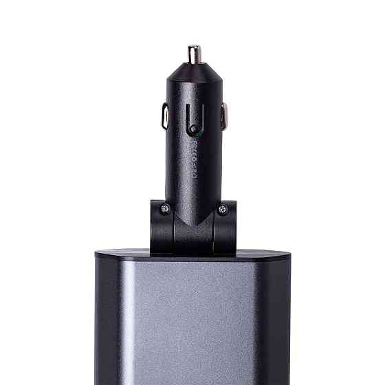 Зарядний пристрій для авто з висувними кабелями USB Київ