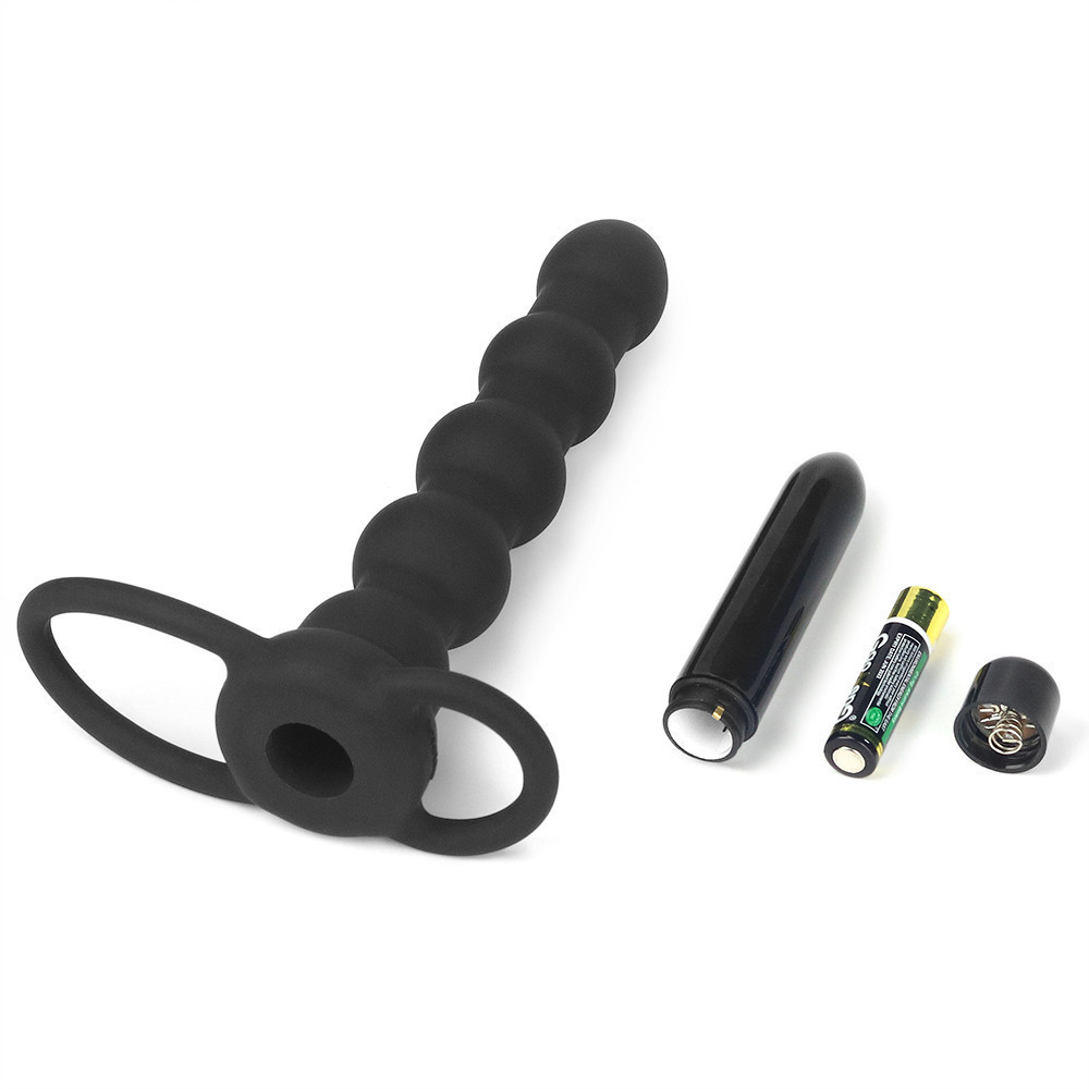 Насадка для подвійного проникнення - Anal Indulgence Collection Vibrating Rock Balled Double Prober Sex Aura Київ - фото 8