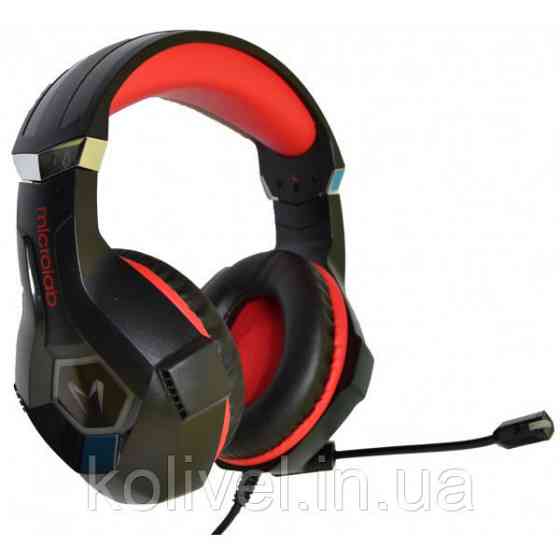 Навушники з мікрофоном Microlab G7 black+red (G7_b+r) Київ