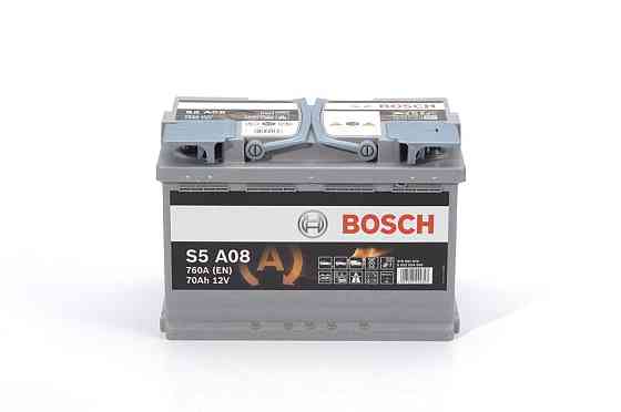 Bosch S5 AGM 0 092 S5A 080 — Преміальний стартерний акумулятор 70Ah 760A для Start-Stop авто Ковель