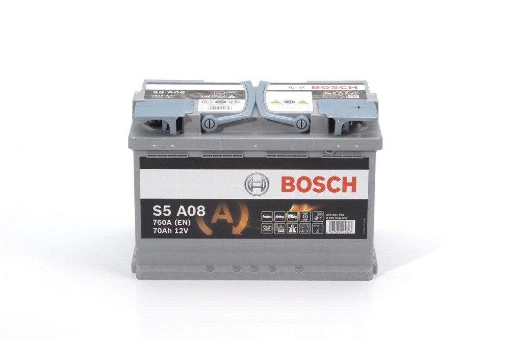 Bosch S5 AGM 0 092 S5A 080 — Премиальный стартерный аккумулятор 70Ah 760A для автомобилей с Start-Stop Ковель - изображение 3