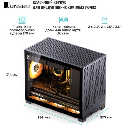 Корпус JONSBO D32 PRO Black Винница - изображение 9