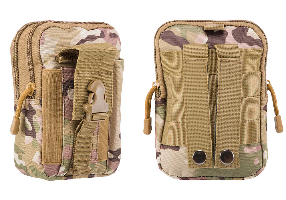 Підсумок-органайзер для телефону, документів та особистих речей мультикам (тактичний утилітарний, на РПС, пояс, жилет, ремінь, MOLLE) Коломия - фото 1