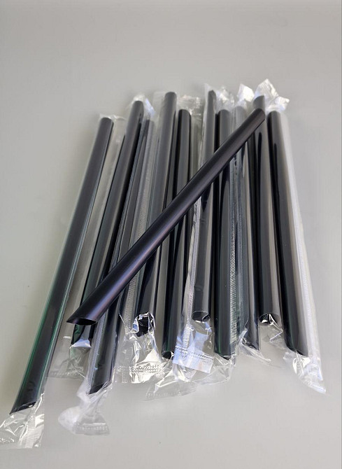 Трубочка Метелик ті в індивід. упаковці Чорна (250 шт.) Харків - фото 1