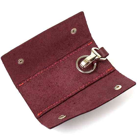 Ключниця з натуральної шкіри GRANDE PELLE 11389 Бордовий Київ