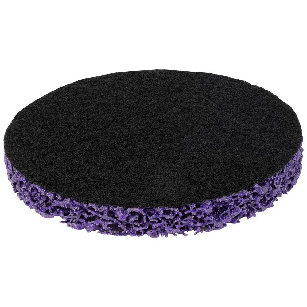 Круг зачистный из нетканого абразива (коралл) Ø125мм на липучке фиолетовый жесткий SIGMA (9176161) Ровно - изображение 4