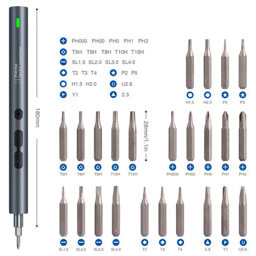 Реверсивная электрическая отвертка с набором бит 24 шт. Киев - изображение 3