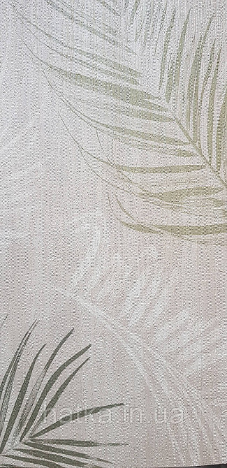 Обои винил на флизелине горячего тиснения DUKA Selective1.06х10 листья папоротника.зеленые на бежевом  DK32250 Киев - изображение 3