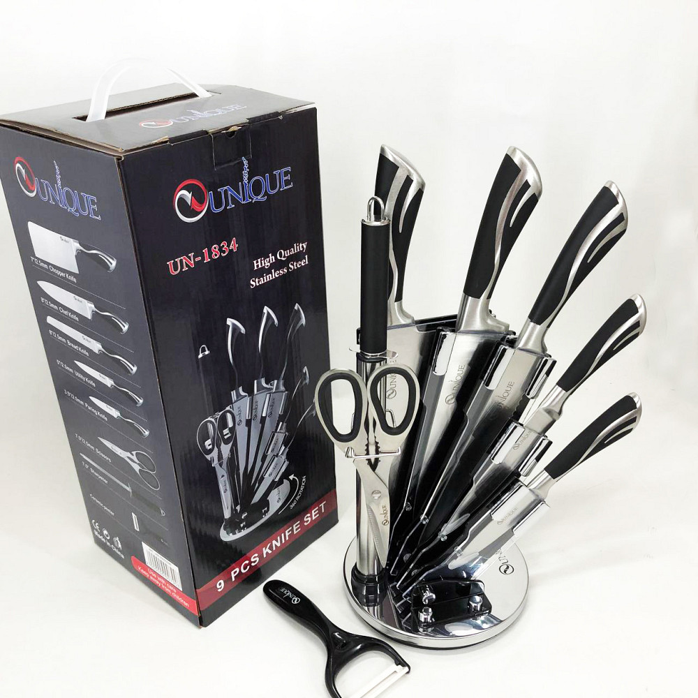 Ножі для кухонних потреб UNIQUE UN-1834, Кухонні ножі з хорошої сталі Кухонні високої якості BK-95 Івано-Франківськ - фото 10