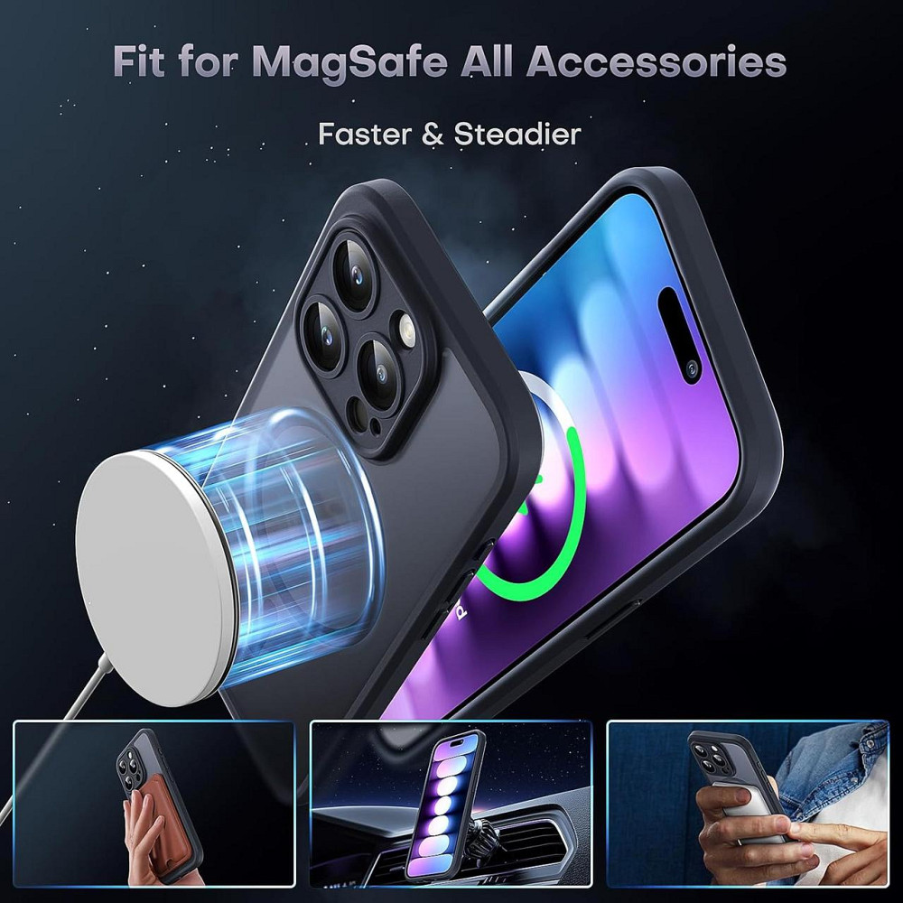 Iphone 12 pro Чехол матовый Магсейф (TPU+PC) Одесса - изображение 3