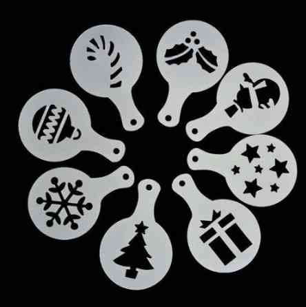 Новогодние трафареты набор 8 штук 85 мм серый Киев