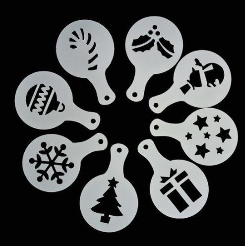 Новогодние трафареты набор 8 штук 85 мм серый Киев - изображение 1