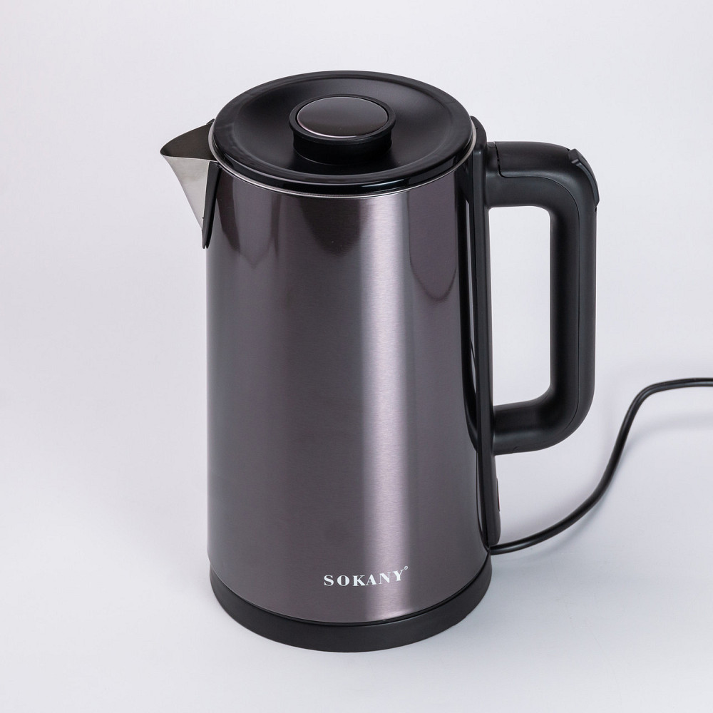 Чайник електричний Sokany 3 л сірий Київ - фото 1