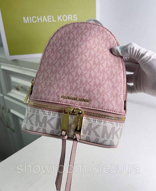 Женский рюкзак Michael Kors Rhea Zip mini Rose Lux Киев - изображение 6
