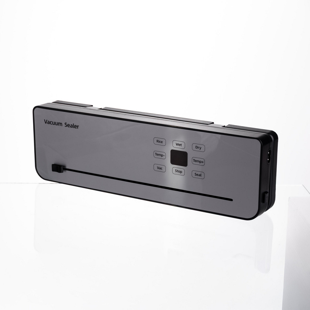 Вакууматор побутовий сенсорний для сухих і вологих продуктів 120 Вт із вбудованим різаком пакувальник вакуумний Сріблястий HP-11-29G Коломия - фото 2