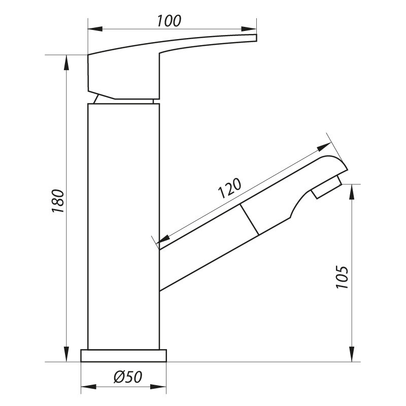 Змішувач для умивальника Zerix з висувною лійкою LR1055-18 (LL1026) Харків - фото 2