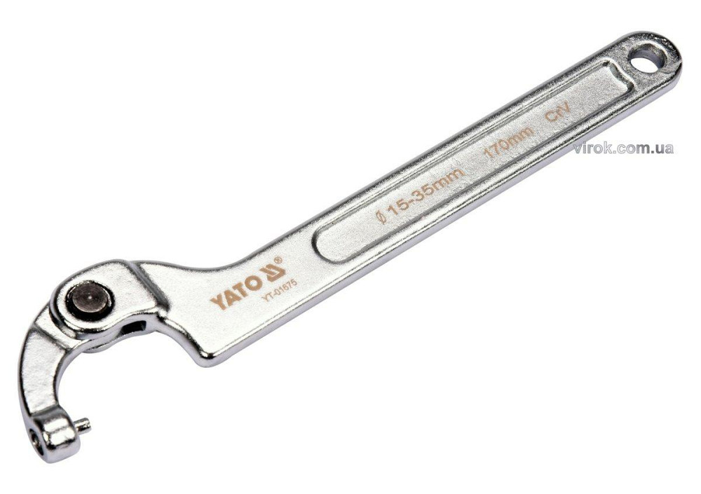 Ключ гаковий з носиком на шар з округленим болтиком в діапаз. M=15-35мм YATO Хр-Ванад., L=170мм [10] Одеса - фото 1