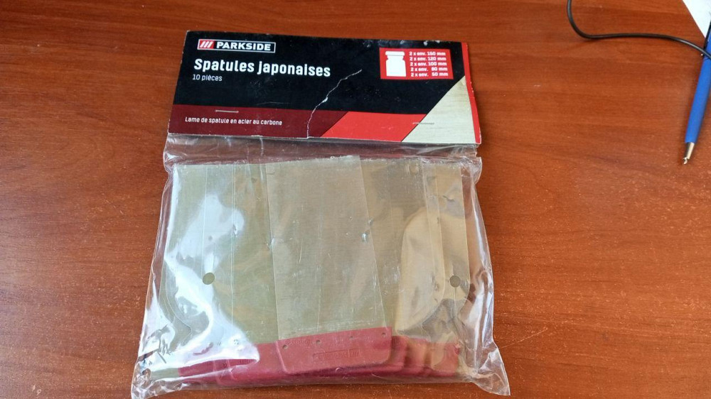 Набір шпателей "японських" (10 шт.: 2х150 мм; 2х120 мм; 2х100 мм; 2х80мм; 2х50 мм) Parkside Німеччин Полтава - фото 1