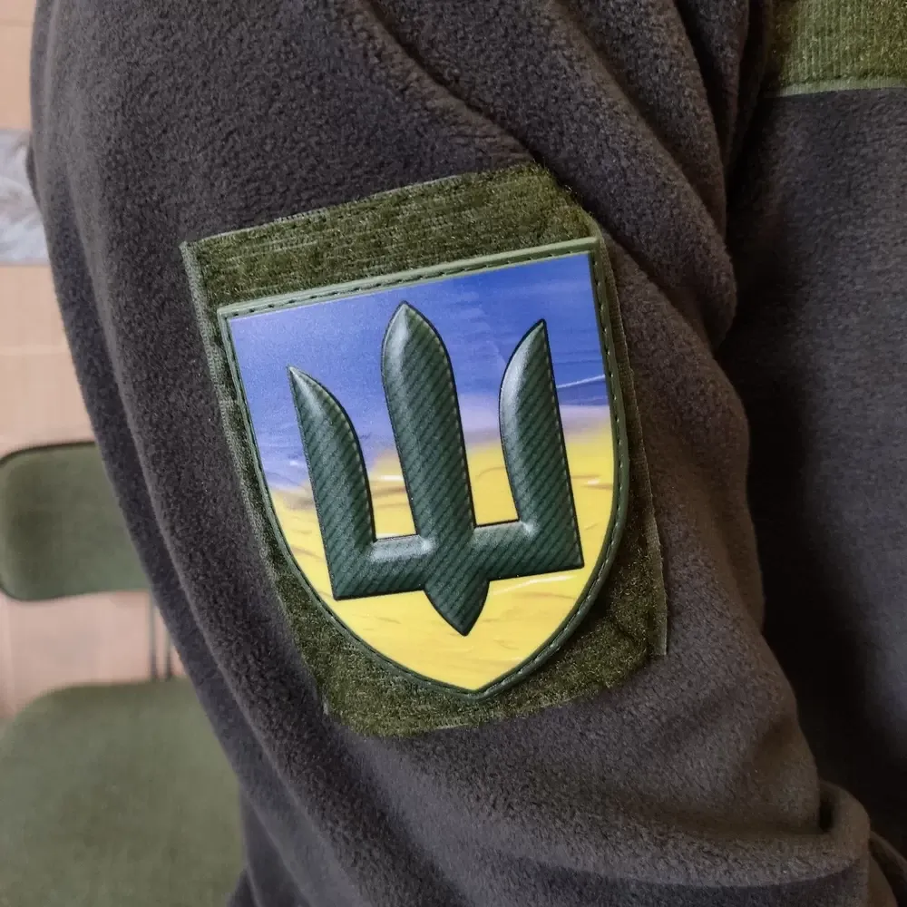 Патч / шеврон тризуб ЗСУ олива жовто-блакитний Запорожье - изображение 3