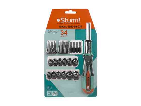 Викрутка з насадками Sturm, 34 шт. 1040-09-S34 (зчитувати опис) Рівне
