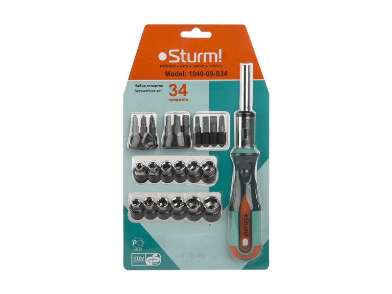 Викрутка з насадками Sturm, 34 шт. 1040-09-S34 (зчитувати опис) Рівне - фото 1