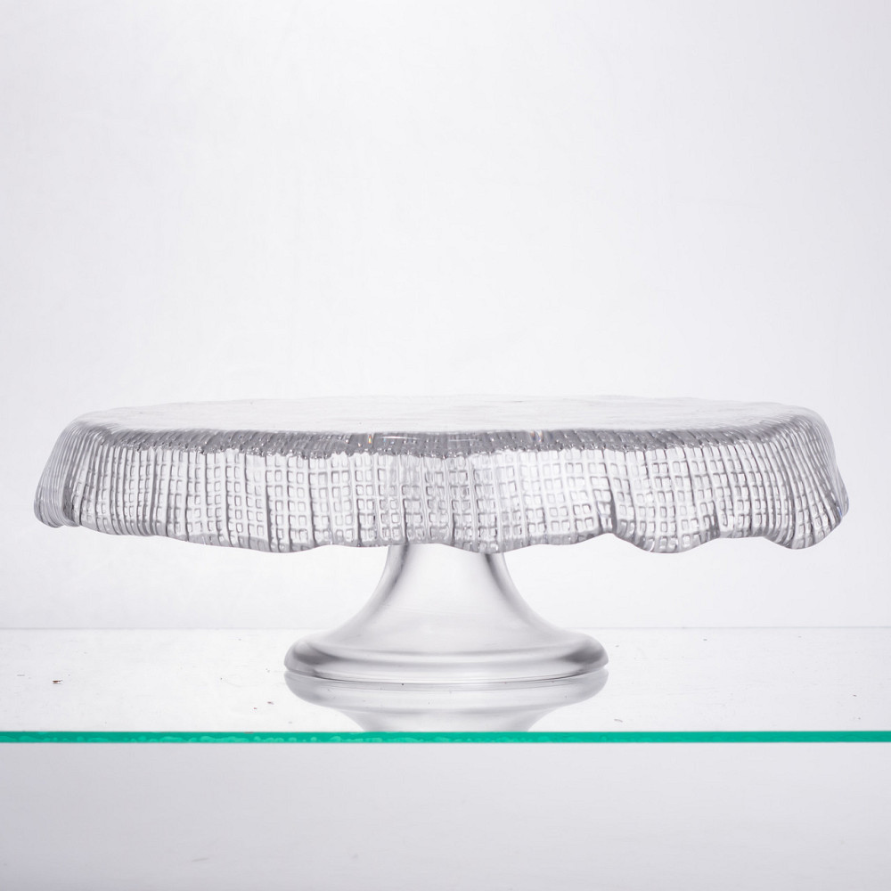 Стеклянная тортовница на ножке прозрачная Киев - изображение 4