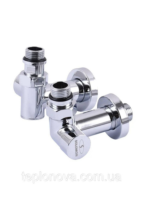 Крани (під ТЕН) для рушникосушки Хром Solomon 1/2" Chrome Чернівці - фото 3